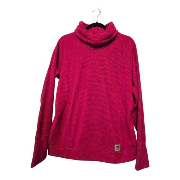 Outdoor Research Trail Mix Cowl Pullover Womens LG Pink Fleece Hiking Walking - Picture 1 of 13
